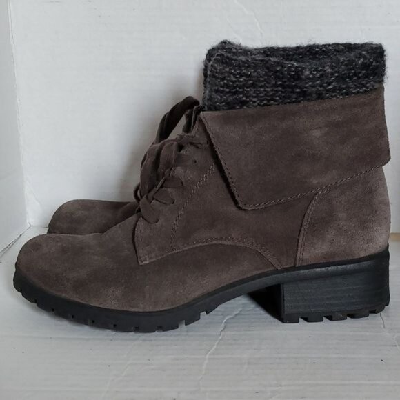 Lucky Brand Ankle Boots Combat Brown Suede Huntress Lace Up Women's WOMAN'S 10 M - Picture 6 of 16